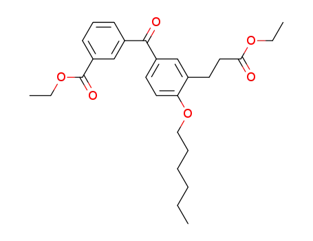 3-[3-(2-Ethoxycarbonyl-ethyl)-4-hexyloxy-benzoyl]-benzoic acid ethyl ester