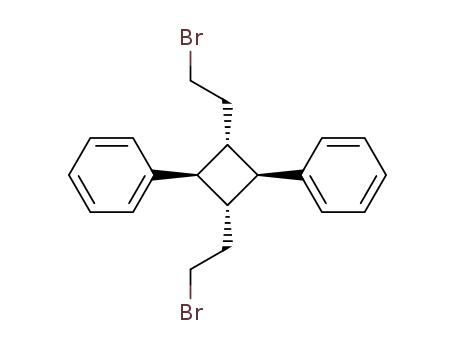 Molecular Structure of 83692-50-6 ((1α,2β,3α,4β)-1,1'-<2,4-bis(2-bromoethyl)-1,3-cyclobutanediyl>bis<benzene>)