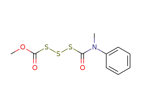 Molecular Structure of 88766-59-0 (Trisulfide, methoxycarbonyl (methylphenylamino)carbonyl)