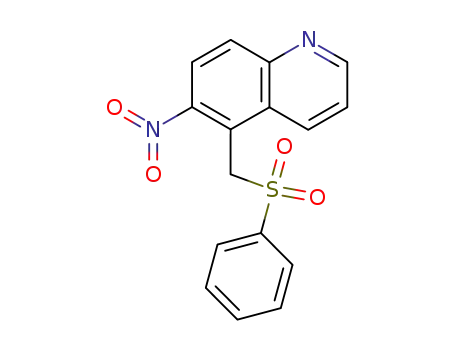 Molecular Structure of 105199-25-5 (6-Nitro-5-(phenylsulfonylmethyl)quinoline)