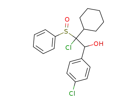 2-Benzenesulfinyl-2-chloro-1-(4-chloro-phenyl)-2-cyclohexyl-ethanol