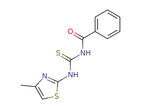 Molecular Structure of 14901-11-2 (N-[(4-methyl-1,3-thiazol-2-yl)carbamothioyl]benzamide)
