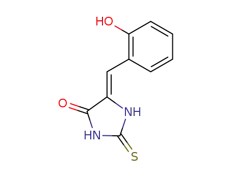 Molecular Structure of 636-86-2 (5-[(2-hydroxyphenyl)methylidene]-2-thioxoimidazolidin-4-one)