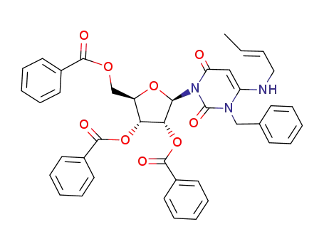 1-benzyl-6-crotylamino-3-(2',3',5'-tri-O-benzoyl-β-D-ribofuranosyl)uracil