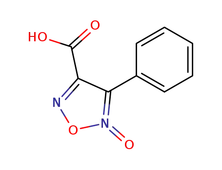Molecular Structure of 125520-61-8 (1,2,5-Oxadiazole-3-carboxylic acid, 4-phenyl-, 5-oxide)