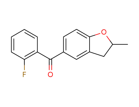 Molecular Structure of 147394-58-9 (Methanone, (2,3-dihydro-2-methyl-5-benzofuranyl)(2-fluorophenyl)-)