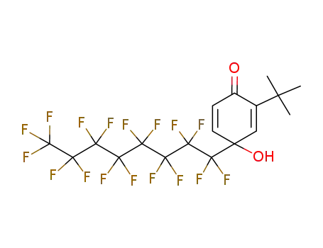 Molecular Structure of 134284-65-4 (2-t-Butyl-4-hydroxy-4-perfluorooctyl-2,5-cyclohexadien-1-one)