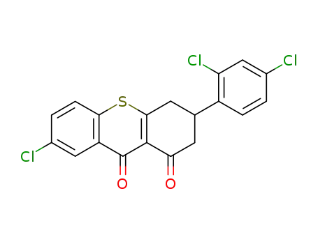 1H-Thioxanthene-1,9(2H)-dione,
7-chloro-3-(2,4-dichlorophenyl)-3,4-dihydro-