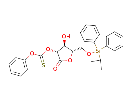 5-O-tert-butyldiphenylsilyl-2-O-phenoxythiocarbonyl-L-arabino-1,4-lactone