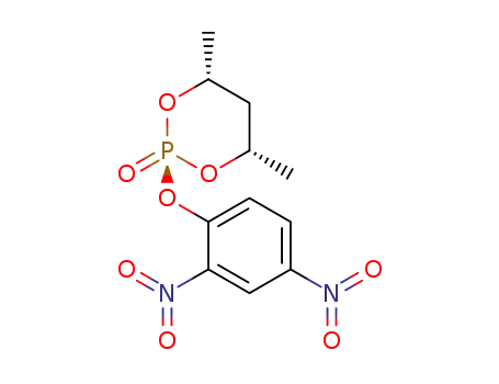 Molecular Structure of 132155-38-5 (2-(2,4-dinitrophenoxy)-2-oxo-cis-4,6-dimethyl-1,3,2λ<sup>5</sup>-dioxaphosphorinane)