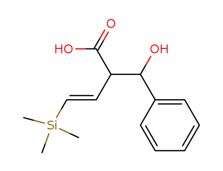 Molecular Structure of 138175-51-6 (Benzenepropanoic acid, b-hydroxy-a-[2-(trimethylsilyl)ethenyl]-)
