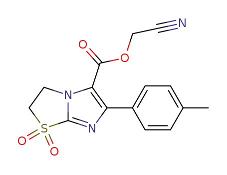 Imidazo[2,1-b]thiazole-5-carboxylic acid,
2,3-dihydro-6-(4-methylphenyl)-, cyanomethyl ester, 1,1-dioxide