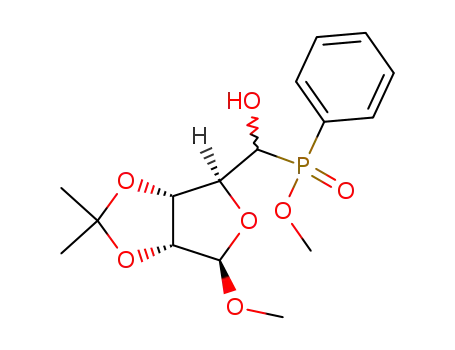 methyl 2,3-O-isopropylidene-5-C-<methoxy(phenyl)phosphinyl>-β-D-allo- and α-L-talo-pentofuranoside