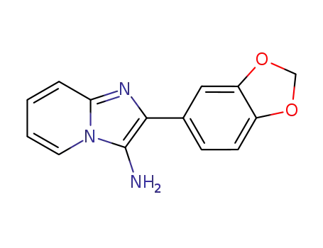 Molecular Structure of 80493-81-8 (2-Benzo[1,3]dioxol-5-yl-imidazo[1,2-a]pyridin-3-ylamine)