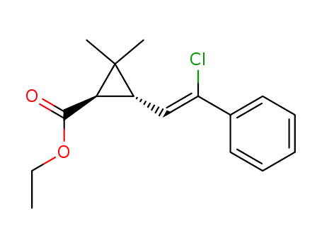 Cyclopropanecarboxylic acid, 3-(2-chloro-2-phenylethenyl)-2,2-dimethyl-, ethyl ester, (1alpha,3beta(Z))-