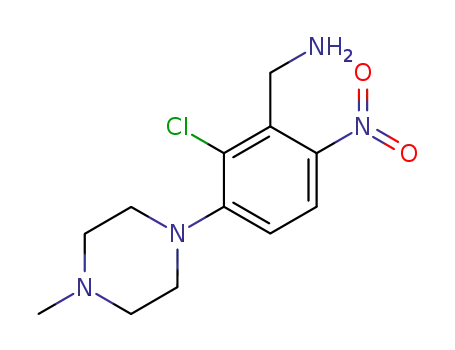 2-Chloro-3-(4-methyl-piperazin-1-yl)-6-nitro-benzylamine