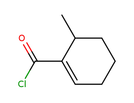 Molecular Structure of 72233-49-9 (1-Cyclohexene-1-carbonyl chloride, 6-methyl-, (R)- (9CI))