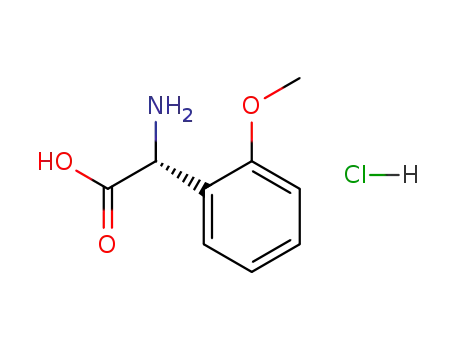 Molecular Structure of 103889-79-8 ((R)-2-amino-2-(2-methoxyphenyl)acetic acid hydrochloride)