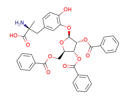 Molecular Structure of 79439-78-4 (methyl-2 <(tri-O-benzoyl-2',3',5' β-D-ribofuranosyl)-3 hydroxy-4 phenyl>-3 alanine)