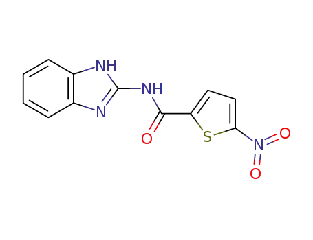 N-(carboxamido-2' nitro-5' thiophene)-2 benzimidazole