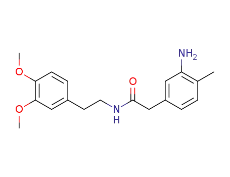 Molecular Structure of 82613-53-4 (3'-Amino-N-<β-(3,4-dimethoxyphenyl)ethyl>-4'-methyl-phenylacetamide)