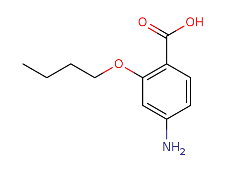 Molecular Structure of 61566-62-9 (Benzoic acid, 4-amino-2-butoxy-)