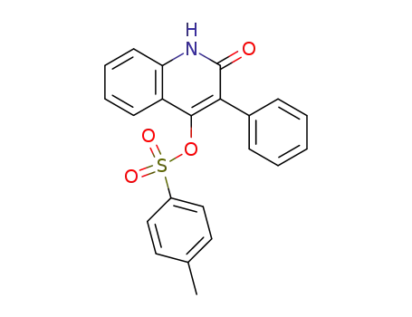 Molecular Structure of 108832-06-0 (2(1H)-Quinolinone, 4-[[(4-methylphenyl)sulfonyl]oxy]-3-phenyl-)