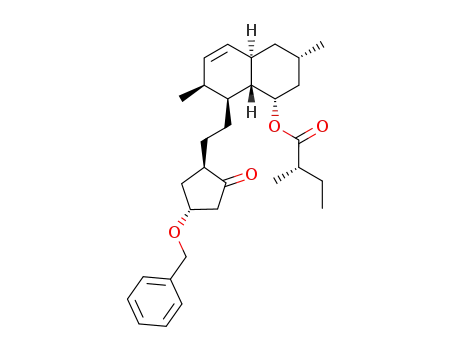 (1S,2S,4aR,6S,8S,8aS)-1-<2-<2(R)-<4(R)-(benzyloxy)-1-oxocyclopentyl>>ethyl>-2,6-dimethyl-8-<<(S)-2-methyl-1-oxobutyl>oxy>-1,2,4a,5,6,7,8,8a-octahydronaphthalene