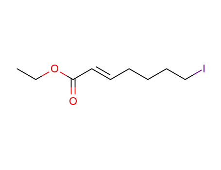 Molecular Structure of 98202-45-0 (2-Heptenoic acid, 7-iodo-, ethyl ester, (E)-)