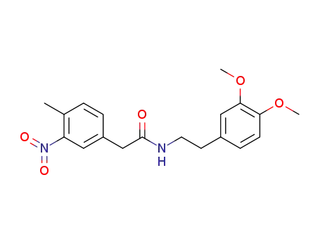 Molecular Structure of 82613-52-3 (N-<β-(3,4-dimethoxyphenyl)-4'-methyl-3'-nitroethyl>phenylacetamide)