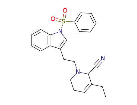 1-[2-(1-Benzenesulfonyl-1H-indol-3-yl)-ethyl]-3-ethyl-1,2,5,6-tetrahydro-pyridine-2-carbonitrile
