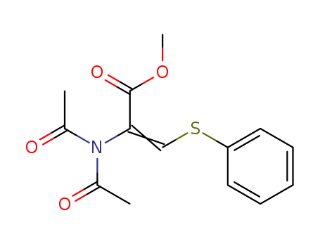2-Propenoic acid, 2-(diacetylamino)-3-(phenylthio)-, methyl ester