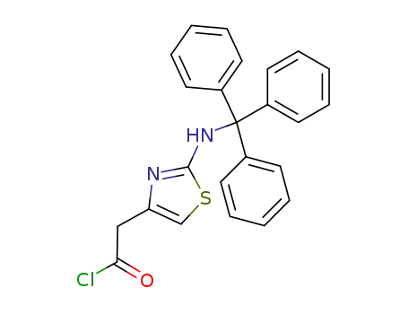 Molecular Structure of 115385-02-9 (4-Thiazoleacetyl chloride, 2-[(triphenylmethyl)amino]-)