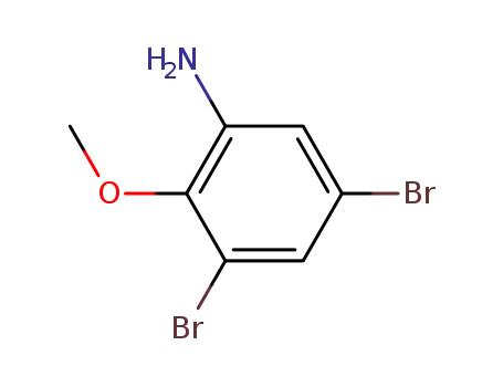 Molecular Structure of 79893-40-6 (3,5-dibromo-o-anisidine)