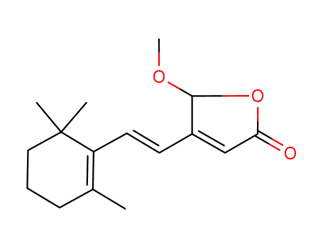 2(5H)-Furanone,
5-methoxy-4-[2-(2,6,6-trimethyl-1-cyclohexen-1-yl)ethenyl]-, (E)-