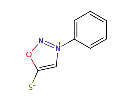 Molecular Structure of 56666-77-4 (3-Phenyl-1,2,3-oxadiazol-3-ium-5-thiolate)