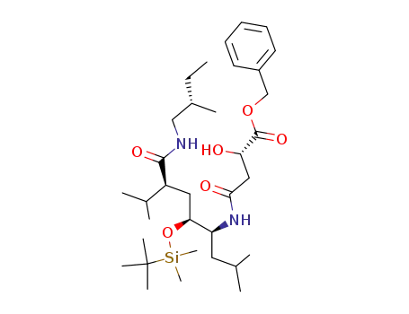 1-benzyl-2(S)-malyl-5(S)-amino-4(S)-<(tert-butyldimethylsilyl)oxy>-2(S)-isopropyl-7-(methyloctanoyl)-2(S)-methylbutylamine