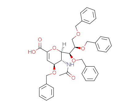 5-acetamido-4,7,8,9-tetra-O-benzyl-2,3-dehydro-3,5-dideoxy-D-glycero-D-galacto-2-nonulopyranosonic acid