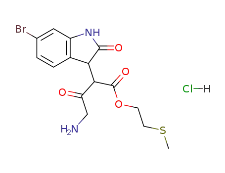 2-(methylthio)ethyl α-(aminoacetyl)-6-bromo-2,3-dihydro-2-oxo-1H-indole-3-acetate hydrochloride