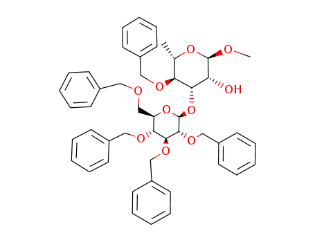 methyl [2,3,4,6-tetra-O-benzyl-β-D-glucopyranosyl-(1->3)]-4-O-benzyl-α-L-rhamnopyranoside