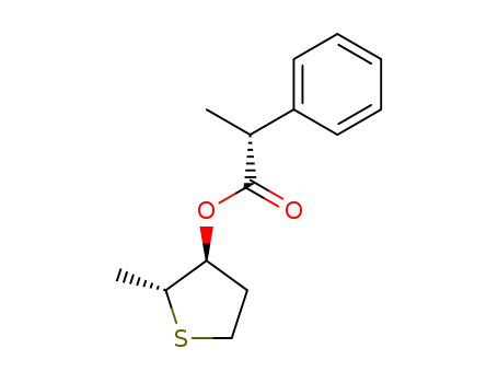 (R)-2-Phenylpropionsaeure-<(2R,3S)-tetrahydro-2-methylthiophen-3-yl>ester