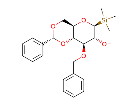 (3-O-benzyl-4,6-O-benzylidene-α-D-glucopyranosyl)trimethylsilane