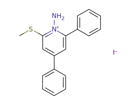 Molecular Structure of 80355-93-7 (Pyridinium, 1-amino-2-(methylthio)-4,6-diphenyl-, iodide)