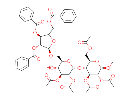 Methyl O-(2,3,5-tri-O-benzoyl-α-L-arabinofuranosyl)-(1->6)-O-(2,3-di-O-acetyl-α-D-glucopyranosyl)-(1->4)-2,3,6-tri-O-acetyl-β-D-glucopyranoside