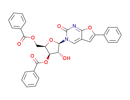 3-(3,5-di-O-benzoyl-β-D-xylofuranosyl)-6-phenylfuro<2,3-d>pyrimidine-2-one
