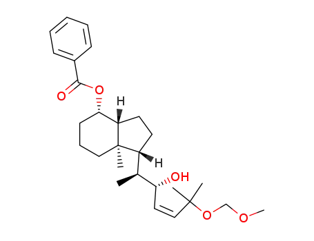 Molecular Structure of 100937-70-0 ([(4S,7aR)-1-[(Z,1S,2S)-2-hydroxy-5-(methoxymethoxy)-1,5-dimethyl-hex-3-enyl]-7a-methyl-1,2,3,3a,4,5,6,7-octahydroinden-4-yl] benzoate)