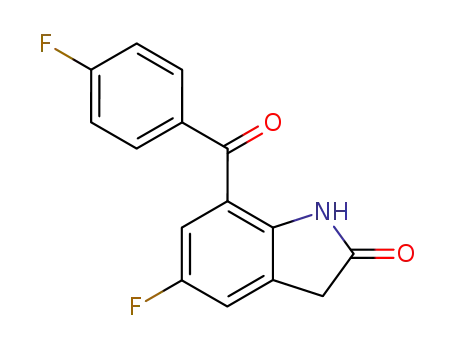 2H-Indol-2-one, 5-fluoro-7-(4-fluorobenzoyl)-1,3-dihydro-