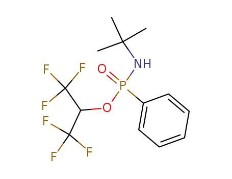 Phosphonamidic acid, N-(1,1-dimethylethyl)-P-phenyl-,
2,2,2-trifluoro-1-(trifluoromethyl)ethyl ester