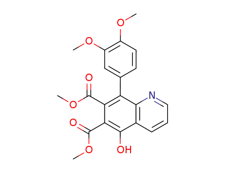6,7-Quinolinedicarboxylic acid, 8-(3,4-dimethoxyphenyl)-5-hydroxy-,
dimethyl ester
