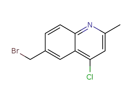 Molecular Structure of 123637-33-2 (6-(bromomethyl)-4-chloro-2-methylquinoline)